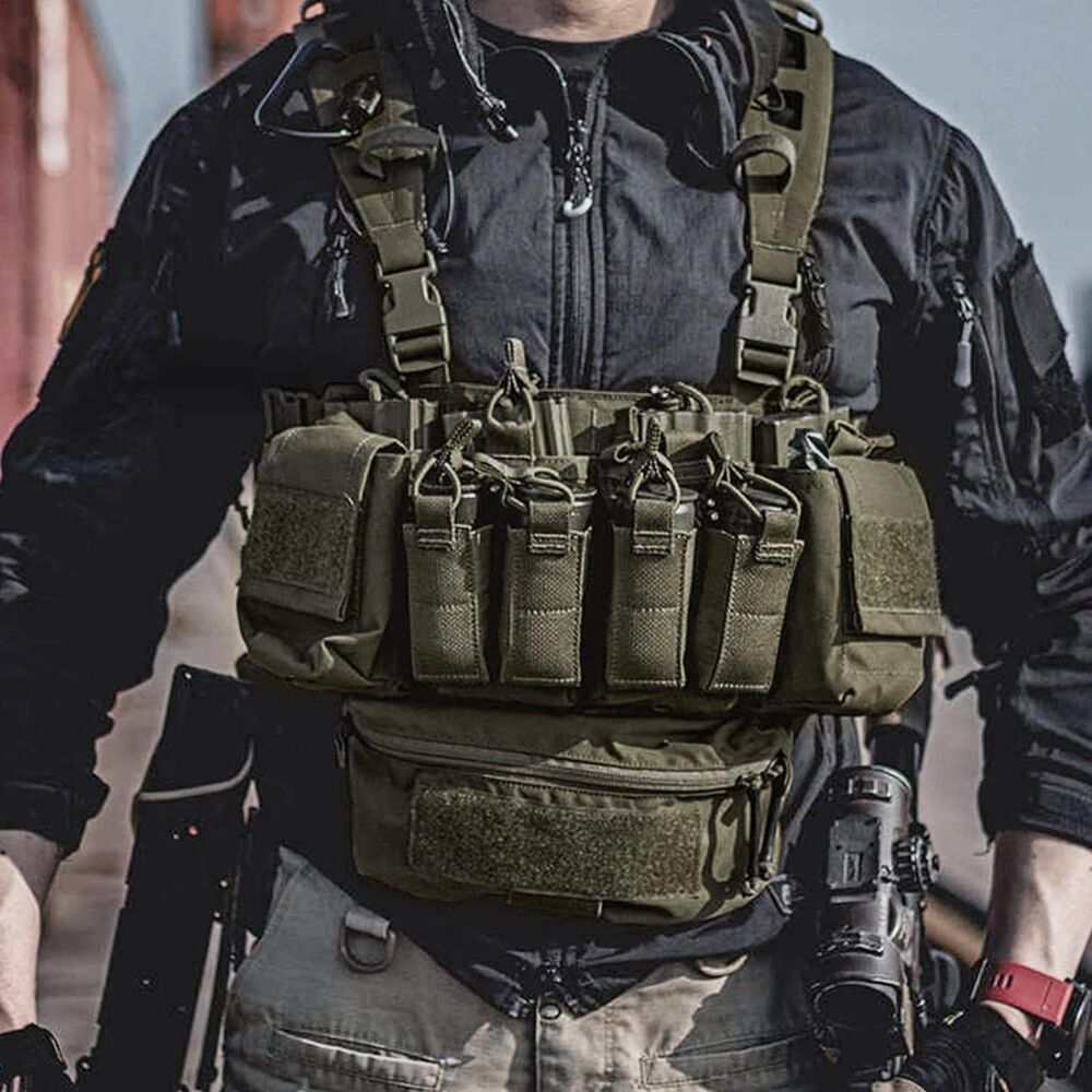 Cordura Outdoor Mini Bag with Loops to Hold Tools Mini Drop Pouch for Vest